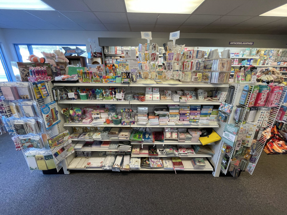 Stationery items at Balliet's Family Pharmacy